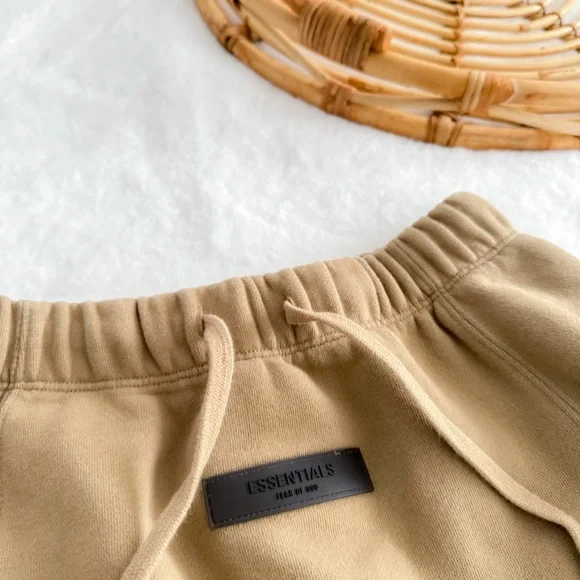 Fear Of God Essentials Fleece Mini Skirt Drawstrings Cargo Tan Brown - Picture 3 of 10